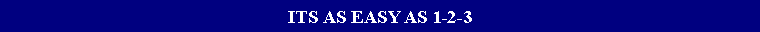 Text Box: ITS AS EASY AS 1-2-3